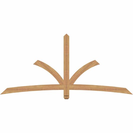 Ekena Millwork Davenport Timber Gable Bracket, Western Red Cedar, 84"W x 38"H x 1 1/2"D x 3 1/2"F, 11/12 Pitch GBW084X38X0204DAV00SWR